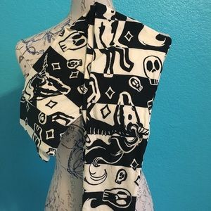 LulaRoe Halloween Skeleton Unicorn Leggings OS Black White